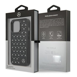 Оригинален твърд гръб MERCEDES Stars MEHCP13XESPBK - iPhone 13 Pro Max сребрист / черен - Img 8