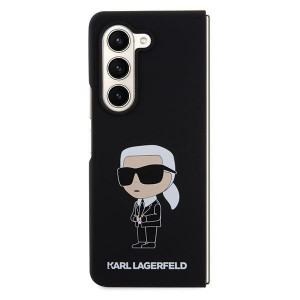 Оригинален твърд калъф KARL LAGERFELD Silicone Ikonik KLHCZFD5SNIKBCK - Samsung Galaxy Z Fold5 черен - Img 2