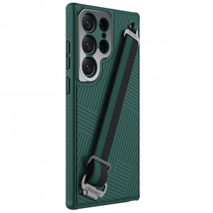 Подсилен гръб с каишка за китка Nillkin Strap - Samsung Galaxy S23 Ultra зелен - Img 4