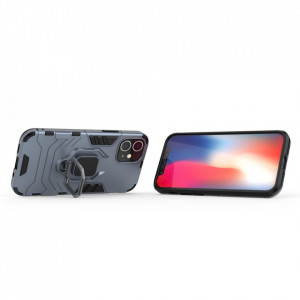 Подсилен гръб с магнитна стойка Ring Armor - iPhone 12 mini син - Img 5