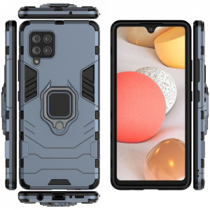 Подсилен гръб с магнитна стойка Ring Armor - Samsung Galaxy A42 5G син - Img 3