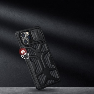 Подсилен гръб с подвижно покритие за камерата NILLKIN Adventruer - iPhone 13 Pro Max син - Img 12