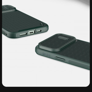 Подсилен гръб с подвижно покритие за камерата NILLKIN Textured S MagSafe - iPhone 14 зелен - Img 14