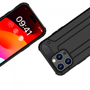 Подсилен гръб Hybrid Armor - iPhone 15 Pro син - Img 3