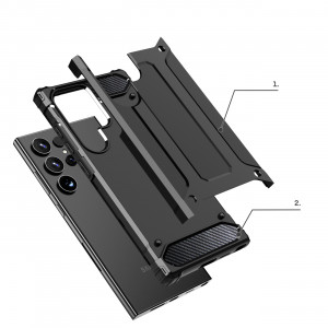 Подсилен гръб Hybrid Armor - Samsung Galaxy S24 Ultra черен - Img 7