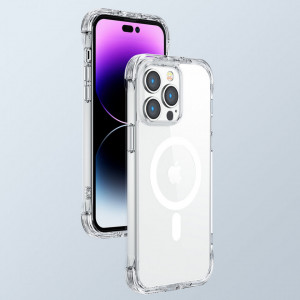 Подсилен гръб JOYROOM Defender със стойка MagSafe - iPhone 14 Plus прозрачен - Img 9