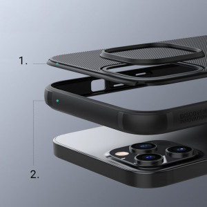 Подсилен гръб NILLKIN Super Frosted Shield - iPhone 13 Pro Max червен - Img 6