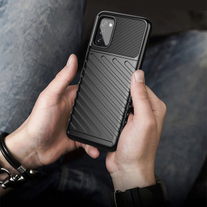 Подсилен гръб Thunder - Samsung Galaxy A03s черен - Img 11