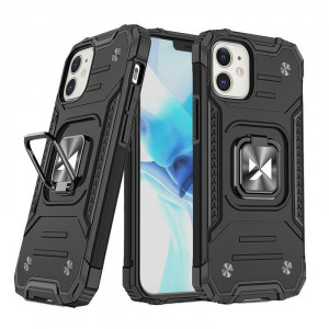 Подсилен гръб WOZINSKY Ring Armor със стойка - iPhone 14 черен - Img 1
