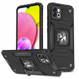 Подсилен гръб WOZINSKY Ring Armor със стойка - Samsung Galaxy A03 черен - Img 1