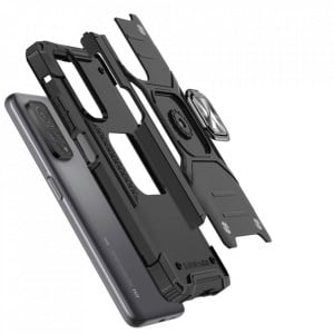Подсилен гръб WOZINSKY Ring Armor със стойка - Samsung Galaxy A72 червен - Img 4