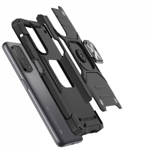 Подсилен гръб WOZINSKY Ring Armor със стойка - Samsung Galaxy A72 черен - Img 2
