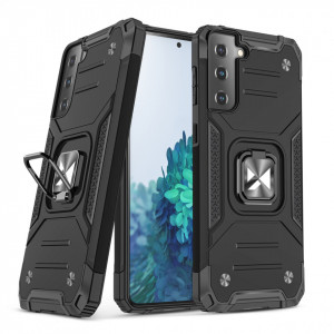 Подсилен гръб WOZINSKY Ring Armor със стойка - Samsung Galaxy S22 Ultra розов - Img 2