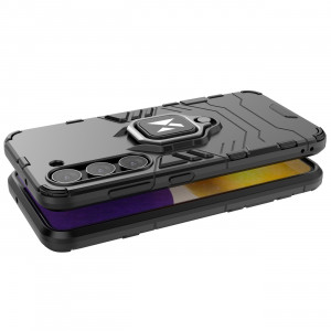 Подсилен гръб WOZINSKY Ring Armor със стойка - Samsung Galaxy S23+ черен - Img 8