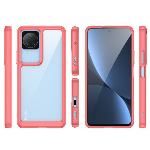 Прозрачен гръб с гел рамка Outer Space - Xiaomi Poco F4 червен - Img 2