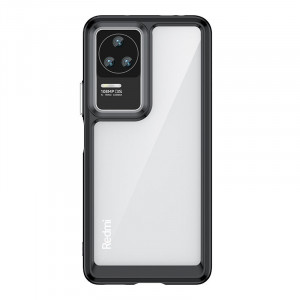 Прозрачен гръб с гел рамка Outer Space - Xiaomi Poco F4 черен - Img 1