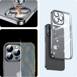 Прозрачен гръб с металическа рамка JOYROOM 14Q - iPhone 14 Plus (JR-14Q3) черен - Img 3