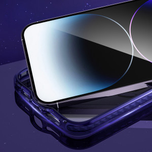 Прозрачен гръб с рамка KINGXBAR PQY Ice Crystal MagSafe - iPhone 14 лилав - Img 12