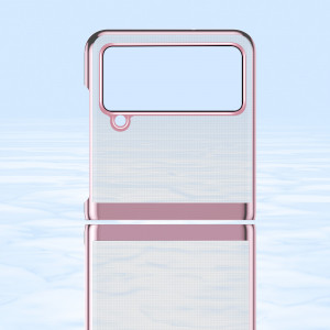 Прозрачен калъф с цветна рамка Plating - Samsung Galaxy Z Flip4 черен - Img 4