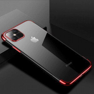 Прозрачен силиконов гръб с цветен кант Clear Color - Xiaomi Poco M3 / Redmi 9T червен - Img 4