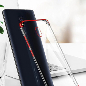 Прозрачен силиконов гръб с цветен кант Clear Color - Xiaomi Redmi 8A син - Img 4