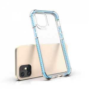 Прозрачен силиконов гръб с цветен кант Spring Armor - iPhone 12 mini зелен - Img 4