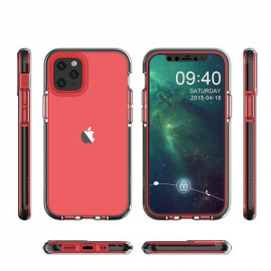 Прозрачен силиконов гръб с цветен кант Spring - iPhone 13 mini жълт - Img 2