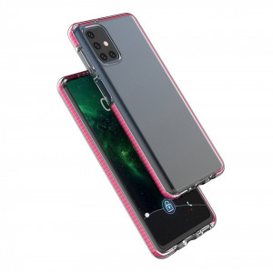 Прозрачен силиконов гръб с цветен кант Spring - Samsung Galaxy M51 черен - Img 2