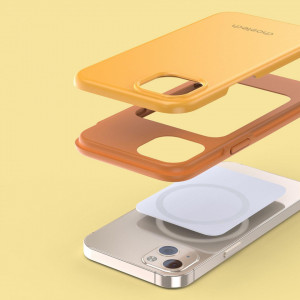 Противоударен гръб CHOETECH MFM Anti-drop MagSafe - iPhone 13 оранжев - Img 7