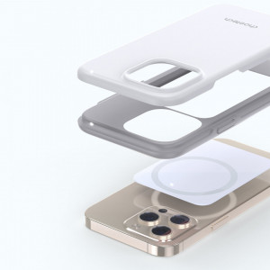 Противоударен гръб CHOETECH MFM Anti-drop MagSafe - iPhone 13 Pro бял - Img 2