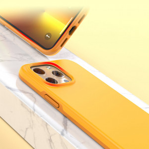Противоударен гръб CHOETECH MFM Anti-drop MagSafe - iPhone 13 Pro оранжев - Img 3