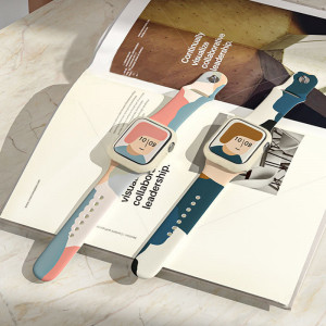Силиконова каишка Moro - Apple Watch 44mm SE / 44mm Series 6 / 44mm Series 5 / 44mm Series 4 / 42mm Series 3 / 42mm Series 2 (6) камуфлаж - Img 8