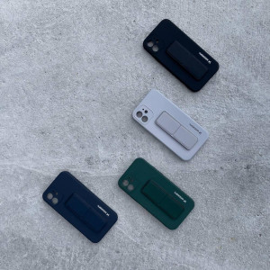 Силиконов гръб със стойка WOZINSKY Kickstand - iPhone 12 Pro сив - Img 9