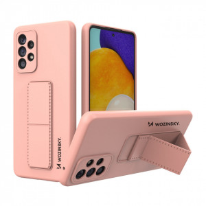 Силиконов гръб със стойка WOZINSKY Kickstand - Samsung Galaxy A73 5G розов