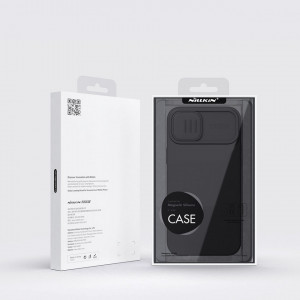 Силиконов гръб с подвижно покритие за камерата NILLKIN CamShield MagSafe - iPhone 14 Plus черен - Img 5