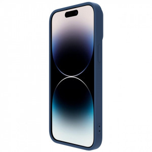 Силиконов гръб с подвижно покритие за камерата NILLKIN CamShield MagSafe - iPhone 14 Pro Max син - Img 4