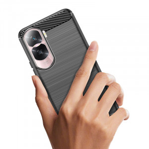 Силиконов гръб Carbon - Honor 90 Pro черен - Img 5