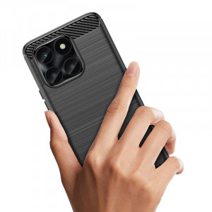Силиконов гръб Carbon - Honor X6a черен - Img 5