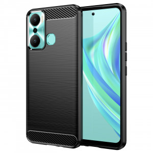 Силиконов гръб Carbon - Infinix Hot 20 Play черен - Img 1