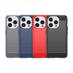 Силиконов гръб Carbon - iPhone 15 Pro черен - Img 7