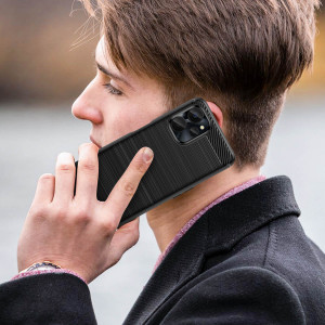 Силиконов гръб Carbon - Realme 9i 5G / 10 5G черен - Img 8