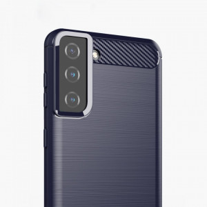 Силиконов гръб Carbon - Samsung Galaxy S21+ 5G син - Img 3