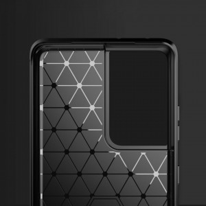 Силиконов гръб Carbon - Samsung Galaxy S21 Ultra 5G син - Img 3