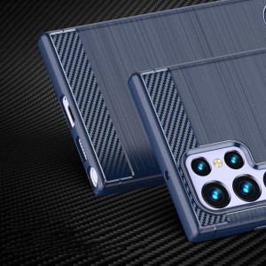 Силиконов гръб Carbon - Samsung Galaxy S23 Ultra син - Img 3