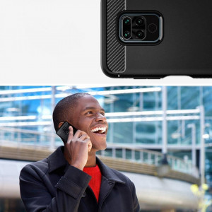 Силиконов гръб Carbon - Xiaomi Redmi 10X 4G / Redmi Note 9 черен - Img 5