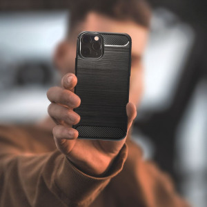 Силиконов гръб FORCELL Carbon - Samsung Galaxy A42 5G черен - Img 13