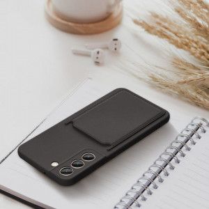 Силиконов гръб FORCELL Card с портфейл за документи - Xiaomi Redmi 9A / 9AT черен - Img 5