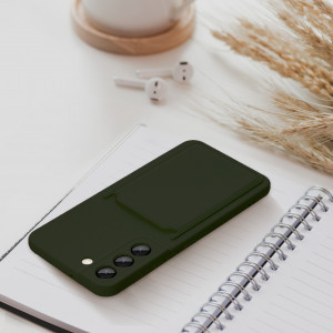Силиконов гръб FORCELL Card с портфейл за документи - Xiaomi Redmi 9A / 9AT зелен - Img 6