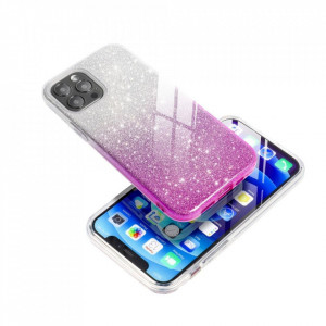 Силиконов гръб FORCELL Shining - Samsung Galaxy A72 сребрист / розов - Img 3