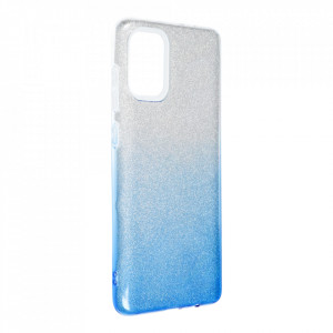 Силиконов гръб FORCELL Shining - Samsung Galaxy A72 сребрист / син - Img 2